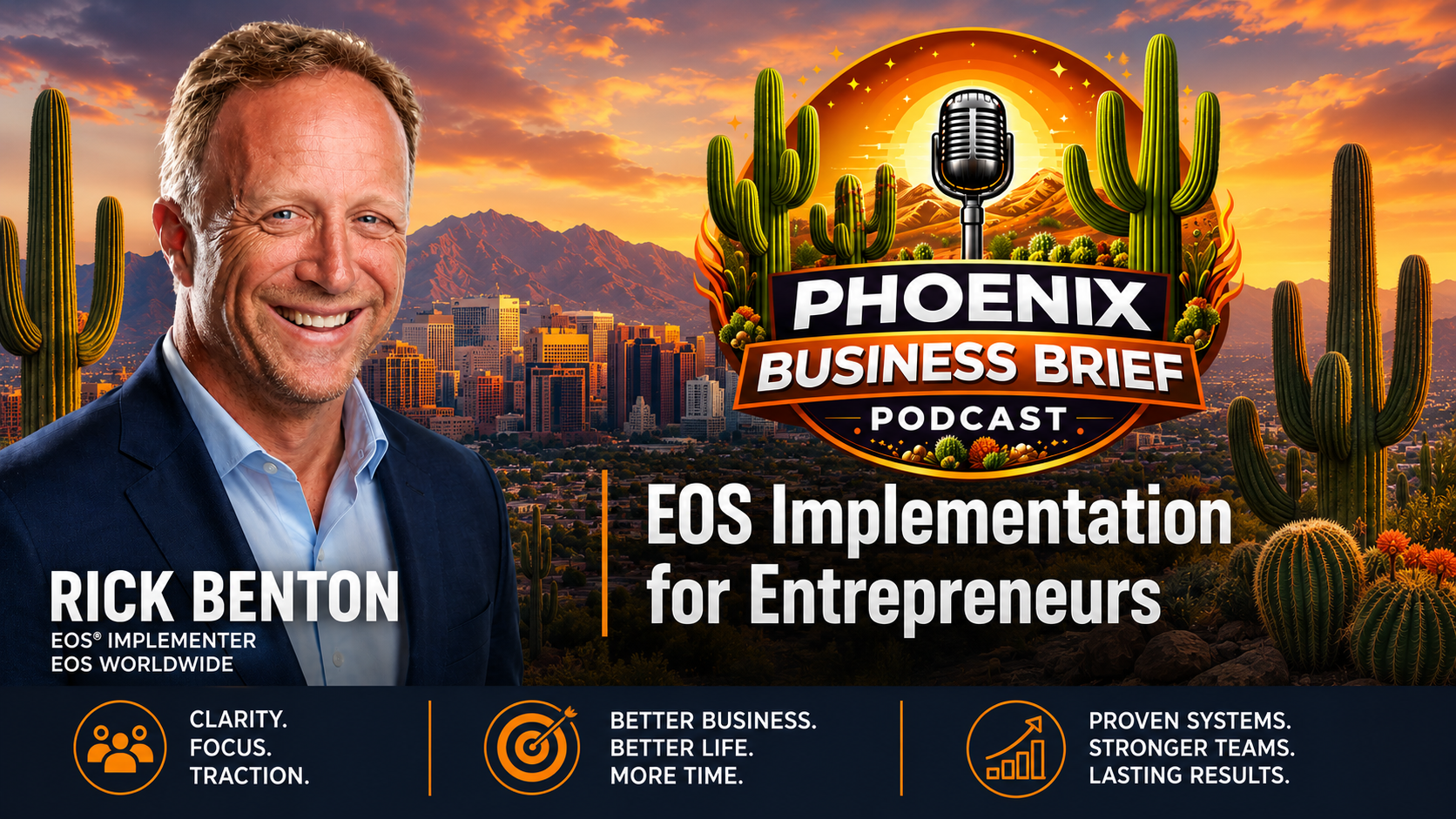 Phoenix Business Brief press release: Rick Benton of EOS Worldwide Discusses EOS Implementation for Entrepreneurs on Phoenix Business Brief Podcast